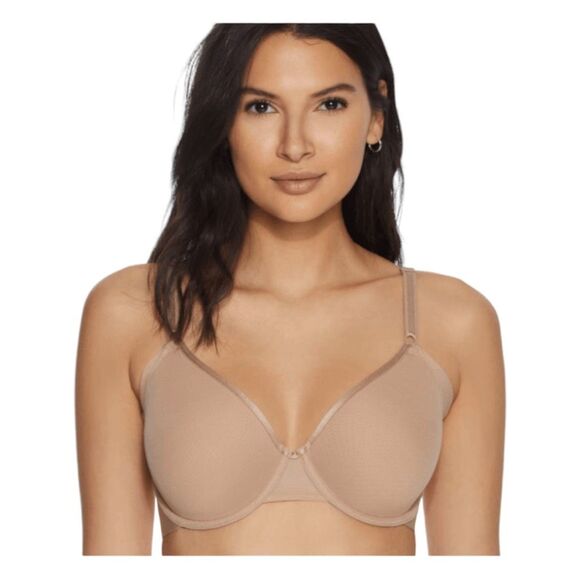 Olga by Warner's T-Shirt Bra Toasted Almond No Side Effects Back Smoothing 40D - Picture 1 of 8